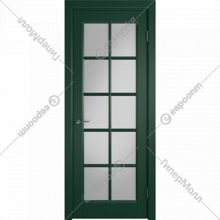 Дверь «Colorit» К3 ДО Зеленая эмаль/Матовое, 200х80 см