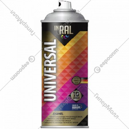 Краска-эмаль универсальная «Inral» 26-7-6-004, 9017, черный глянцевый, 400 мл