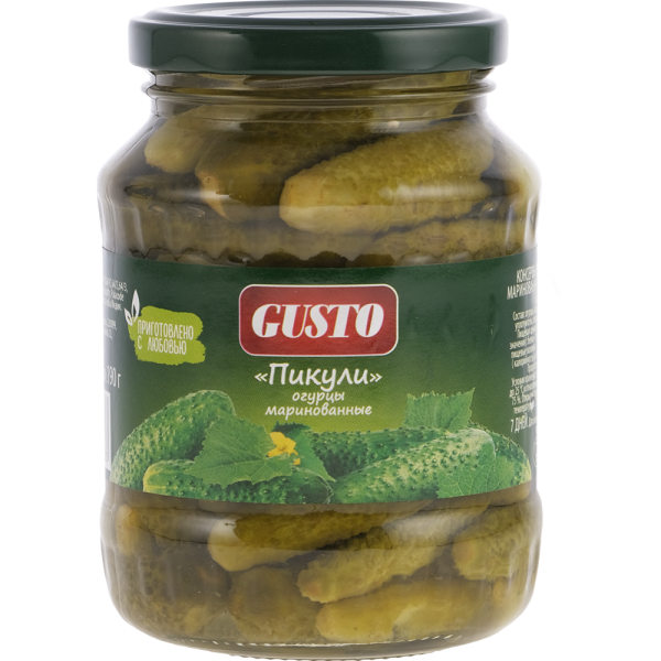 Пикули маринованные «Gusto» 340 г купить с доставкой, цены в интернет ...