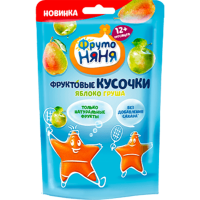 

Кусочки фрук. "ФРУТОНЯНЯ" (ябл/груш) 15г
