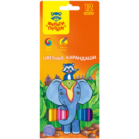 Карандаши цветные «Мульти-пульти» Енот в Индии, 12 цветов