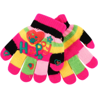 

Перчатки дет.(арт.19ST003,малин/happy)