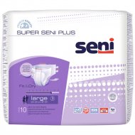 Подгузник для взрослых «Seni» Super Seni Plus, размер Large, 100-150 см, 10 шт