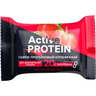 Сырок творожный Active Protein, протеиновый клубничный, 5%, 80 г