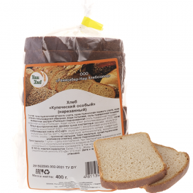 Хлеб «Ку­пе­че­ский осо­бый» на­ре­зан­ный, упа­ко­ван­ный, 400 г