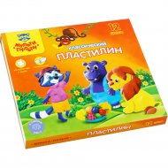 Пластилин «Приключения енота» 12 цветов.
