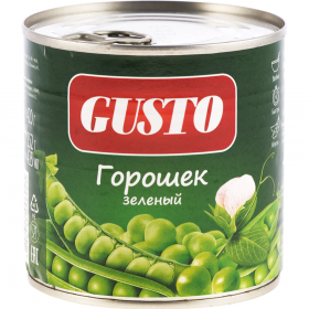 Го­ро­шек зе­ле­ный кон­сер­ви­ро­ван­ный «Gusto» 420 г