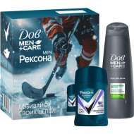 Набор косметики Рексона Men, антиперспирант + гель для душа Дав Active power, 50 + 225 мл