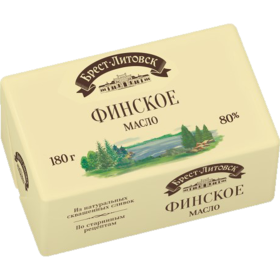 Масло сладкосливочное «Брест-Литовск Финское» 80%, 180 г