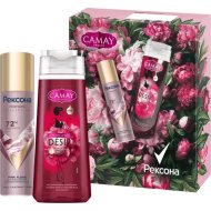 Подарочный косметический набор Рексона + Camay Парфюмированная коллекция, дезодорант + гель для душа, 150 + 250 мл