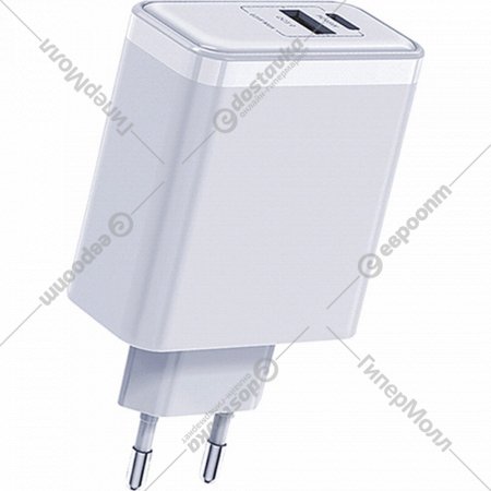 Сетевое зарядное устройство «Qumo» Energy Charger 0075, Q43017, белый