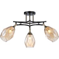 Подвесной светильник «Ambrella light» TR303033/3 SB/BK/TI, бронза/черный/янтарь