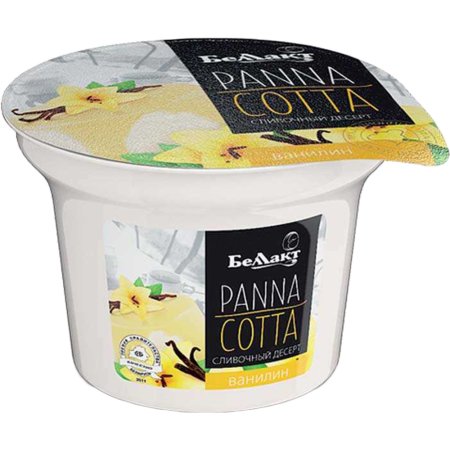 Сливочный десерт «Беллакт» Panna Cotta, ванилин, 10%, 150 г