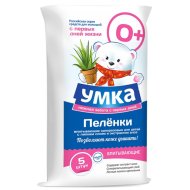 Впитывающие пеленки «Умка» с алоэ, липкий слой, 60х60 см., 5 шт