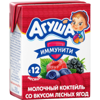 

Коктейль молоч"АГУША"(яг.лесн)2.5%,200мл