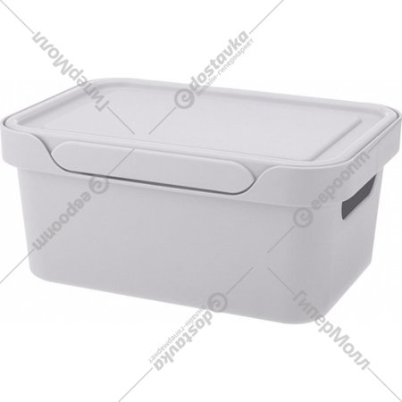 Ящик «Бытпласт» Luxe, с крышкой, 433205430, светло-серый, 4.6 л