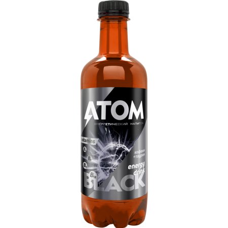 Напиток энергетический Атом Блэк энергия кофе, 0.5 л