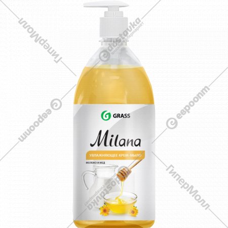 Крем-мыло жидкое «Grass» Milana, молоко и мед, 1 л