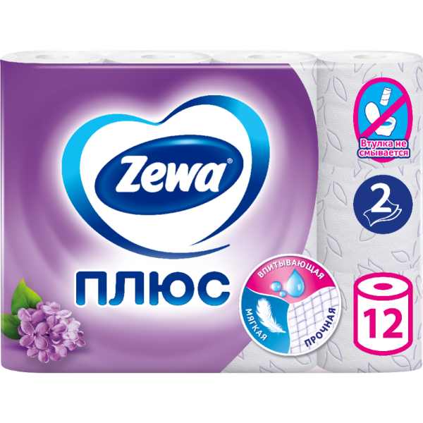 Туалетная бумага «Zewa» Плюс, двухслойная, 12 рулонов купить в Минске ...
