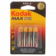Элемент питания «Kodak» MAX, ААА/4BP, 4 шт