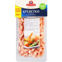 

Мясо креветки"ПРЕМИУМ"(в/м поштучно)400г