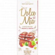Шоколад молочный «Коммунарка» Dolce mia, с начинкой клубника со сливками, 100 г