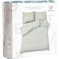 Комплект постельного белья «Этель» Mint stripes, 6632208, евро