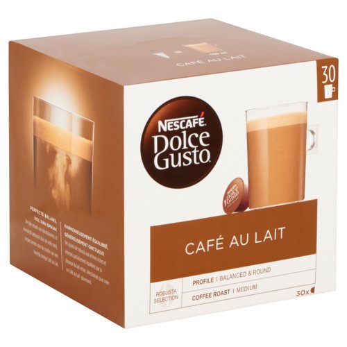 Капсулы для кофемашин «Nescafe» Dolce Gusto Cafe с молоком, 30 шт