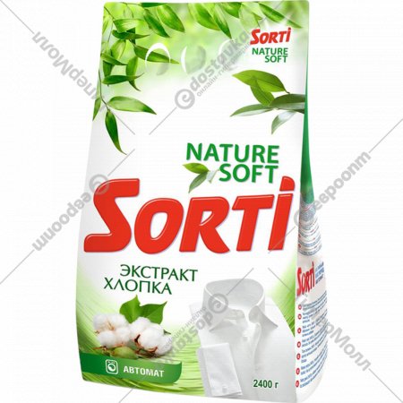 Стиральный порошок «Sorti» Eco Life, Экстракт хлопка, Automat, 2.4 кг
