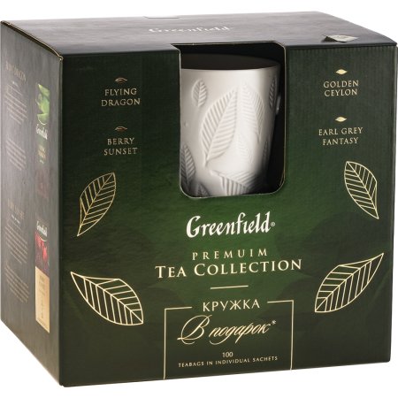 Набор чая Greenfield 4 вида+кружка, 100х2 г