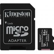 Карта памяти «Kingston» Canvas Select Plus microSDXC 64GB, SDCS2/64GB, + адаптер