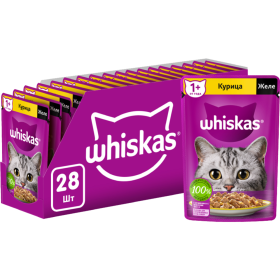 Уп. Корм для кошек «Whiskas» Желе с ку­ри­цей, 28 х 75 г