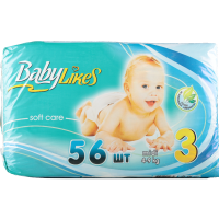 

Подгузники "BABY LIKES" (миди,56)