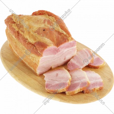 Грудинка свиная «Белорусская» копчено-вареная, 1 кг, фасовка 0.5 кг