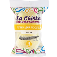 

Губки д/посуды"LA CHISTA"(тефлон,4шт)