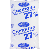 

Сметана (27%,пленка) 1кг