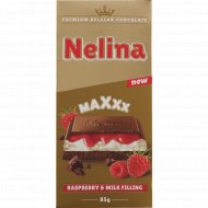 Шоколад молочный «Nelly» Nelina MAXXX, с малиново-молочной начинкой, 85 г
