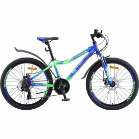 Ве­ло­си­пед «Stels» Navigator 450 MD V030 24, рама 13, синий/зе­ле­ный,LU082897