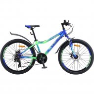 Велосипед «Stels» Navigator 450 MD V030 24, рама 13, синий/зеленый,LU082897