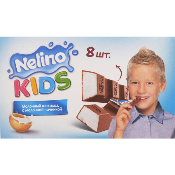 Шоколад молочный «Nelly» Nelino Kids, с молочной начинкой, 100 г купить ...
