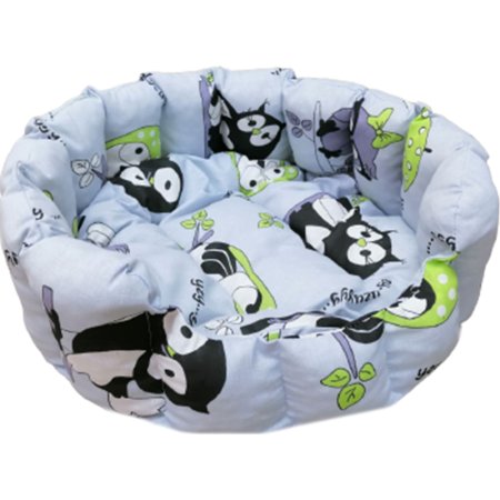 Лежанка для животных Happy friends Ракушка 2, stm 556, совы, 55х18 см