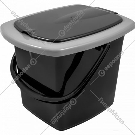 Ведро-туалет «Plastic Republic» PT9079, черный