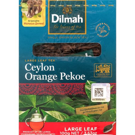 Чай черный «Dilmah» цейлонский, крупнолистовой, 100 г