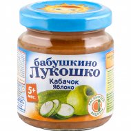 Пюро фруктово-овощное «Бабушкино Лукошко» кабачок и яблоко, 100 г
