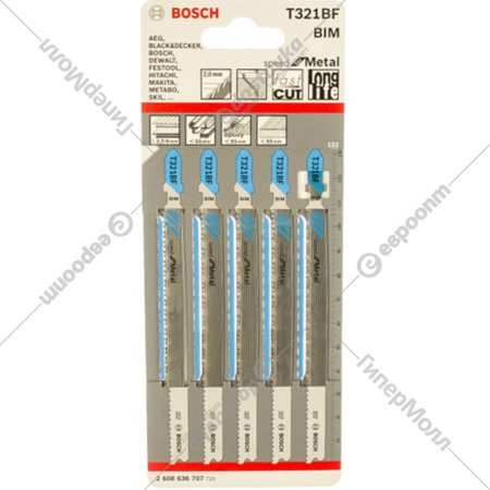 Набор пильных полотен «Bosch» T321BF, 2.608.636.707, 5 шт