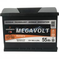 Аккумулятор для авто «Senfineco» Megavolt 1127R/55-LB2, 55 А/ч