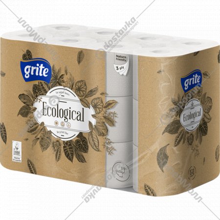 Туалетная бумага «Grite» Ecological 24, 3 слоя