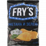 Чипсы картофельные «Fry's» со вкусом сметаны и зелени, 130 г