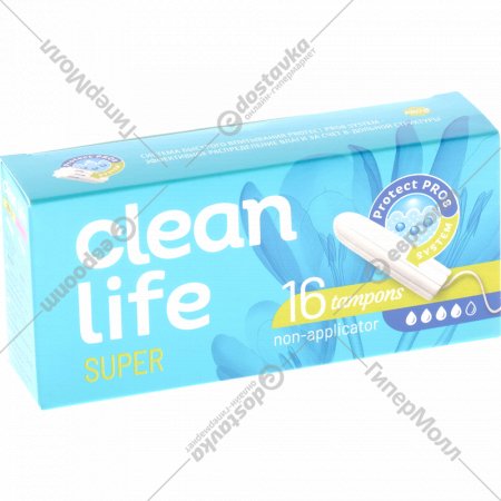 Тампоны гигиенические «Clean Life» Super, 16 шт