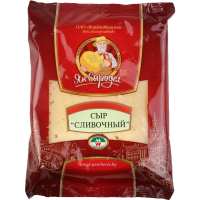 

Сыр "СЛИВОЧНЫЙ" 50% (нар.бр.газ.ср.)250г
